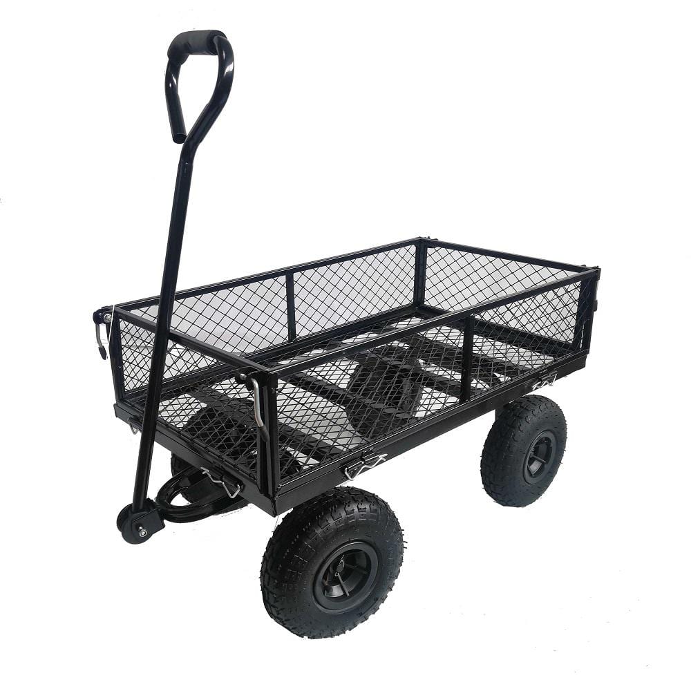 Amucolo 3 cu. ft. Heavy-Duty Steel Garden Cart Utility Cart with ...