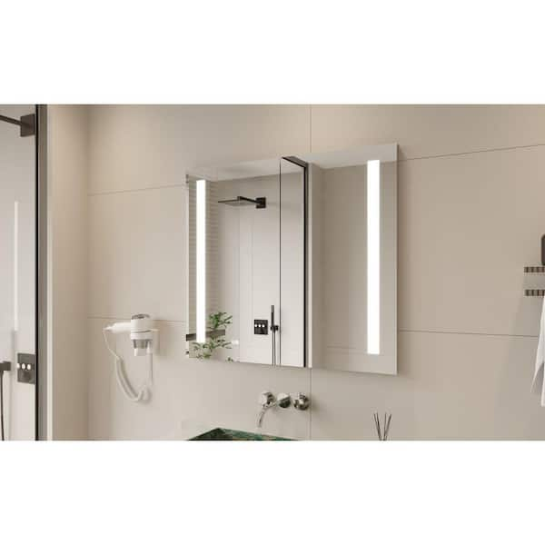 MIRPLUS 36 X 30 inch Bathroom Medicine Cabinet with LED Mirror