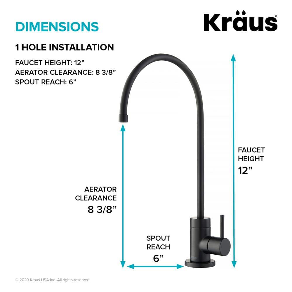 Matte Black Stainless Steel Kitchen Water Filter Faucet