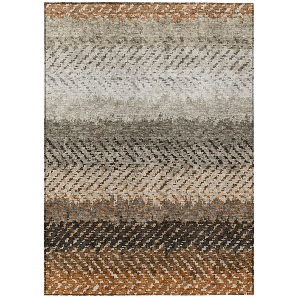 Chantille Machine Washable Indoor/Outdoor Abstract ACN2740 Paprika 3 ft. x 5 ft. Area Rug price history on PriceWatchPro