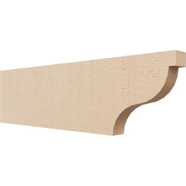 Ekena Millwork 2-in. x 8-in. x 28-in. Garner Woodgrain, Primed Tan Timberthane Polyurethane Rafter Tail Brace