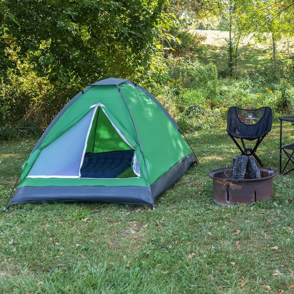 Wakeman Outdoors 2-Person Leafy Green Happy Camper Tent
