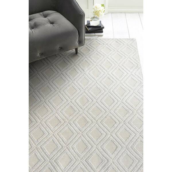 Renewed 9 ft. x 13 ft. Ivory Farmhouse Upcycled Handwoven Area Rug