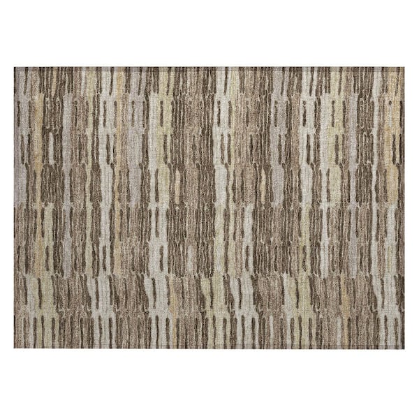 Chantille Machine Washable Indoor/Outdoor Abstract ACN3114 Chocolate 3 ft. x 4 ft. Area Rug
