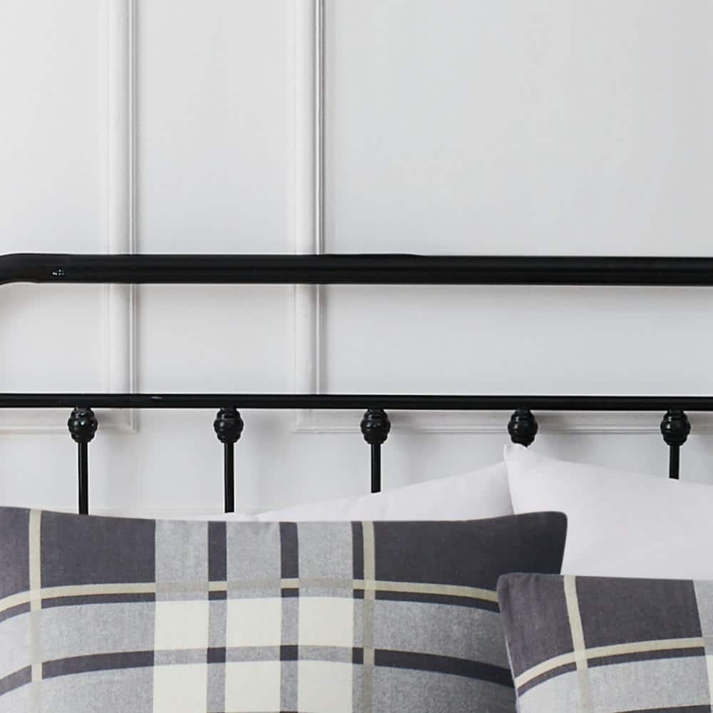 Gray Plaid Full/Queen Cotton Flannel Duvet Cover Set