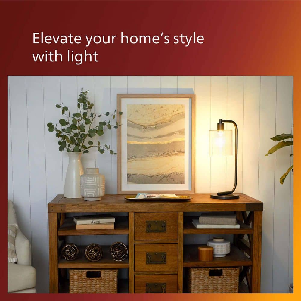 Philips 75-Watt Clear Daylight Dimmable Vintage LED Light Bulb