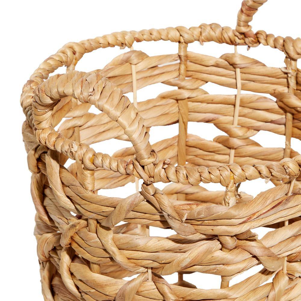 Coastal Seagrass Round Storage Baskets, Set of 3 - Tawny Brown