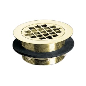 Brass Shower Drain in Vibrant Polished Brass