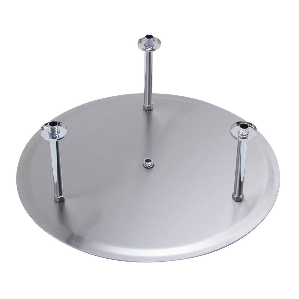 Ultra Thin 24" Brushed Stainless Steel Ceiling Mounted Rain Shower Head