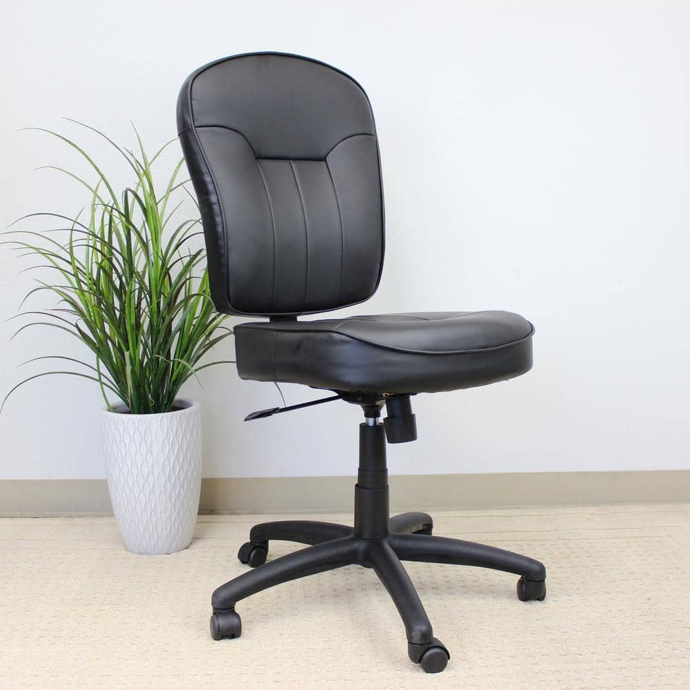 Black Ergonomic High Back Leather Office Chair