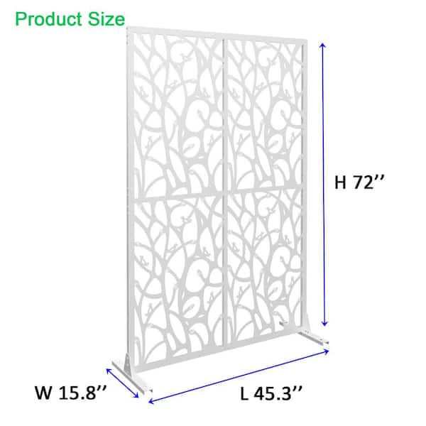 Sudzendf White 3.8 ft. x 6 ft. Freestanding Decorative