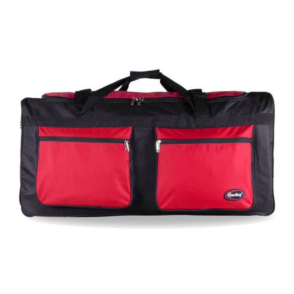 Travel Duffle bag Extra Large Sport Equipment Duffel Bag with 2-way  Lockable Zippers, Black, 48inch, Travel