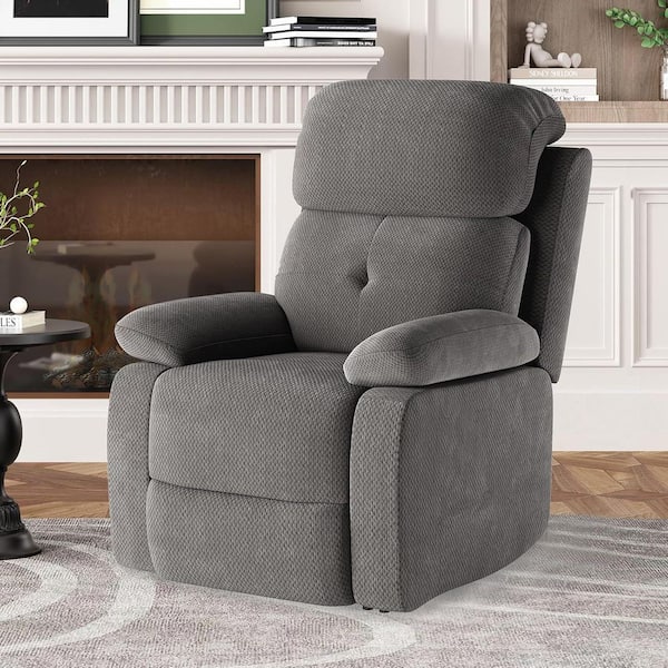 Lirago Grey Foam Recliner with ‎Arm Rest and Cushion, Ergonomic, Recliner Sofa for Living Room