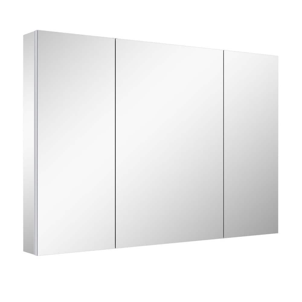 44 in. W x 30 in. H Modular Rectangular Aluminum Frameless Medicine Cabinet with Mirror, Reversible Door price history on PriceWatchPro