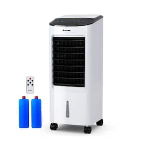 3-Speed Fan Portable Air Conditioner Evaporative Air Cooler Water Fan Cools 100 sq. ft. with Remote Control in White