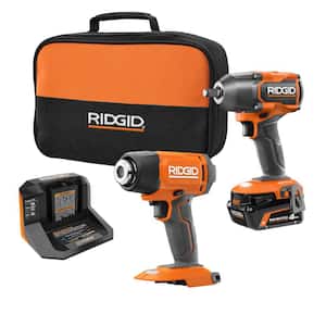 18V Cordless 2-Tool Combo Kit w/ Brushless 1/2 in. Impact Wrench, Heat Gun, 4.0 Ah MAX Output Battery, and Charger