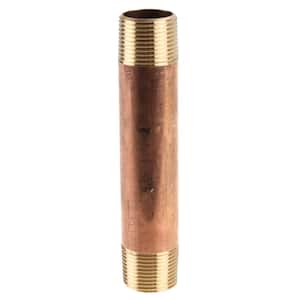 3/4 in. x 5 in. MIP Brass Nipple Fitting (8-Pack)