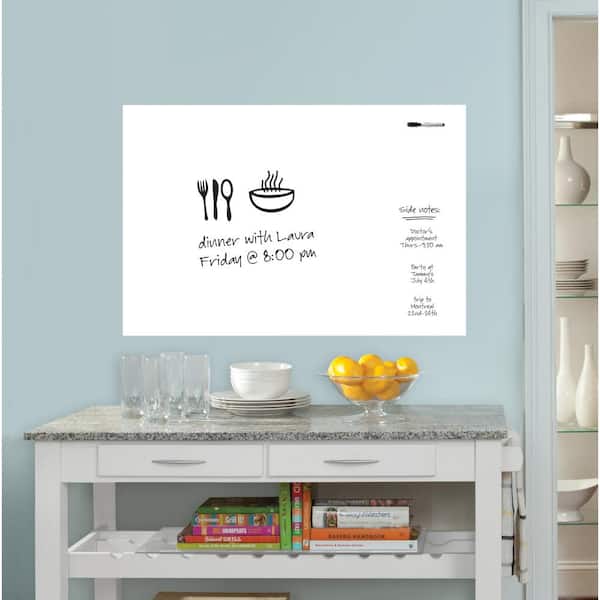 levering materiaal vuist WallPops 24 in. x 17.5 in. White Dry Erase Board-WPE93961 - The Home Depot