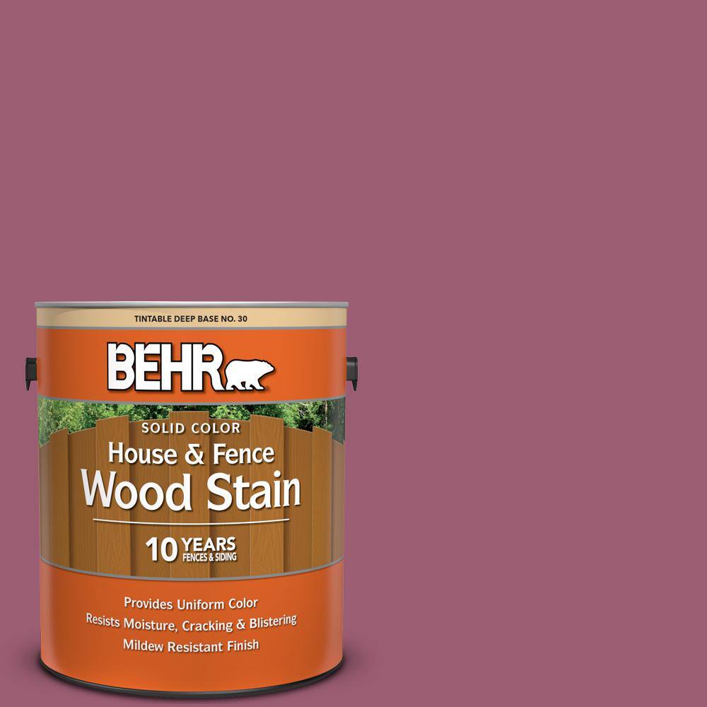 1 gal. #M130-6 Tropical Hibiscus Solid Color House and Fence Exterior Wood 