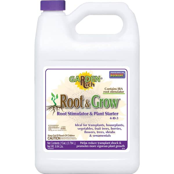 Bonide Garden Rich Root and Grow Root Stimulator and Plant Starter, 128 oz Concentrate 4-10-3 Fertilizer for Transplanting