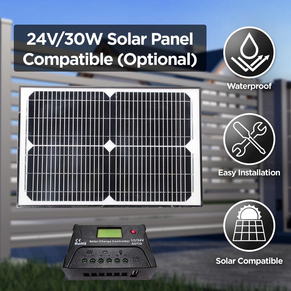 Heavy-Duty Dual Swing Wireless Gate Opener Kit