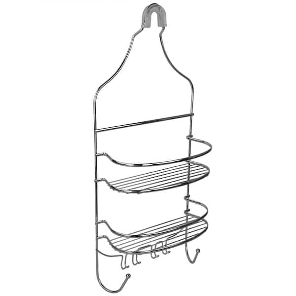 Home Basics Flat Wire Shower Caddy in Chrome