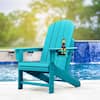 Dura Patio Heavy-Duty Grey Plastic Adirondack Chair with Extra Wide Seat,  Taller Back, Cup-Holder, and 400 lb. Weight Capacity DPHDGREY - The Home  Depot