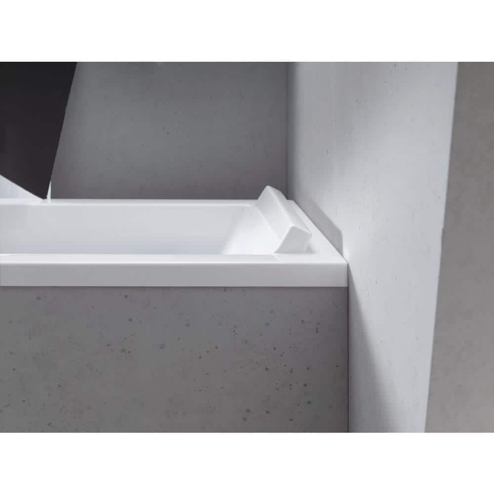 Starck 67" White Acrylic Drop-In Soaking Bathtub