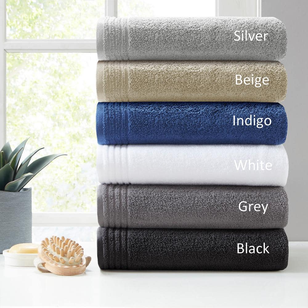 12-Piece Beige Cotton Quick-Dry Bath Towel Set