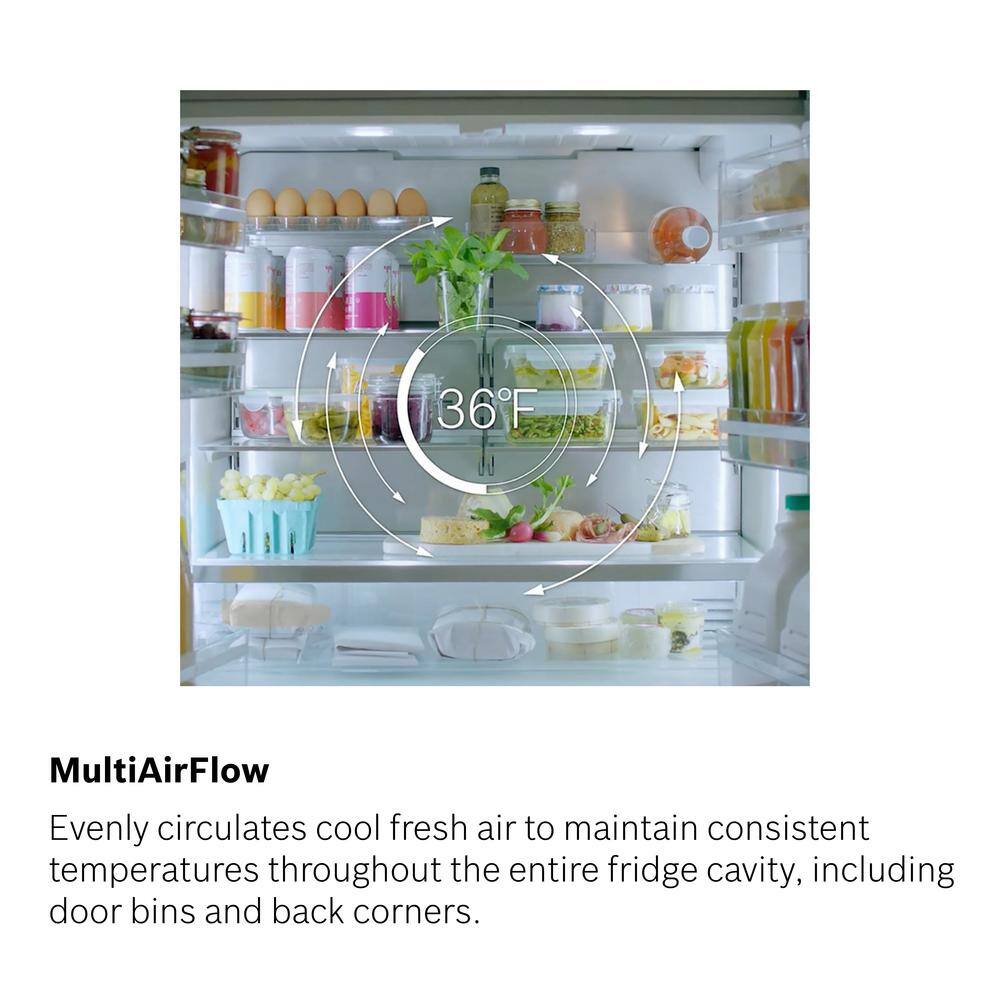 36-Inch Stainless Steel Smart French Door Refrigerator with Ice Maker