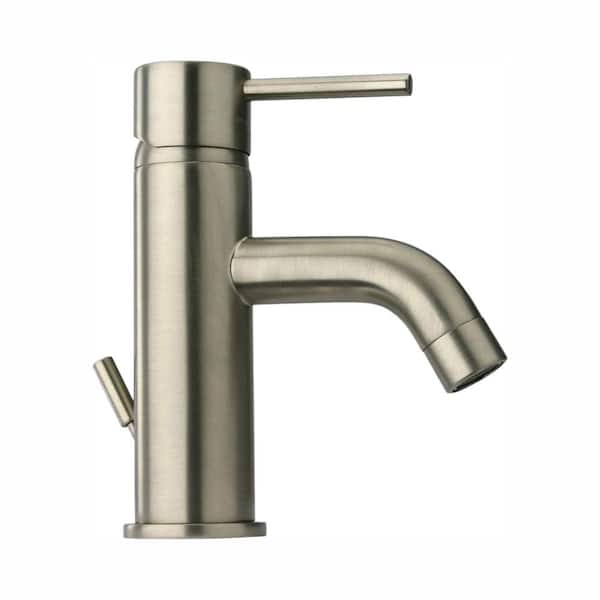 LaToscana Elba Single Hole 1-Handle Low-Arc Bathroom Faucet in Brushed Nickel