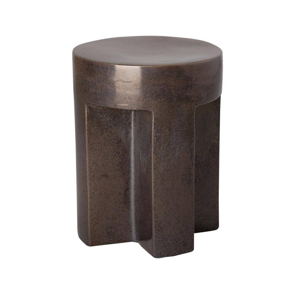 TX 18 in. H Glossy Glaze Gunmetal Round Ceramic Garden Stool price history on PriceWatchPro