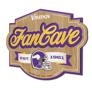 NFL Minnesota Vikings Helmet Wall Art Sign Wood Sign 24