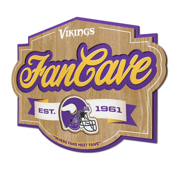 YouTheFan NFL Minnesota Vikings Fan Cave Decorative Sign
