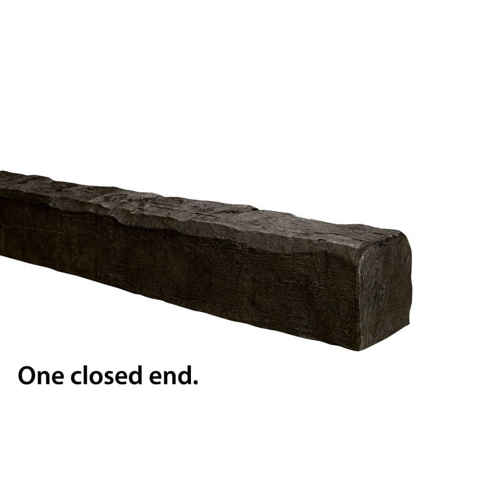 5 in x 5 in x 13 ft Dark Walnut Hand Hewn Faux Wood Beam