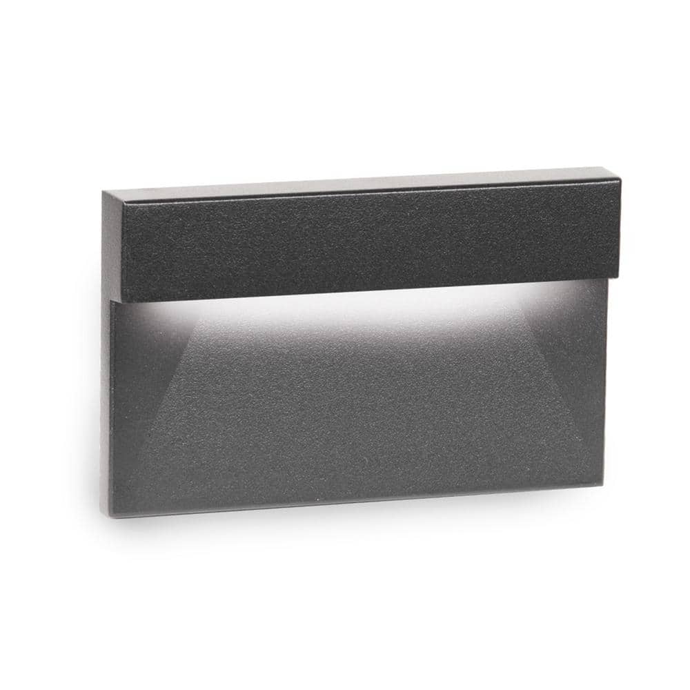 Sleek Black Aluminum LED Step Light - Dimmable, Energy Star Certified