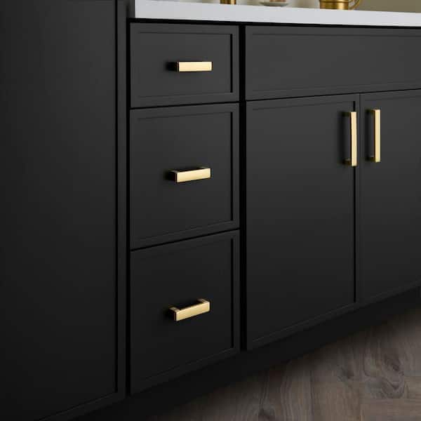 Leyton 24 in. W x 24 in. D x 34.5 in. H Ready to Assemble Plywood Slim Shaker Drawer Base Kitchen Cabinet in Raven Black