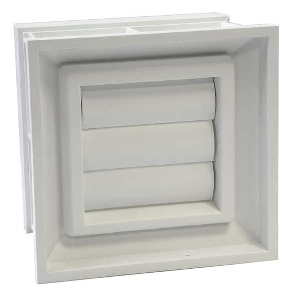 Seves Convertible 8 in. x 8 in. Dryer Vent for 3 in. or 4 in. Glass Block Windows (Actual 7.75 x 7.75 in.)