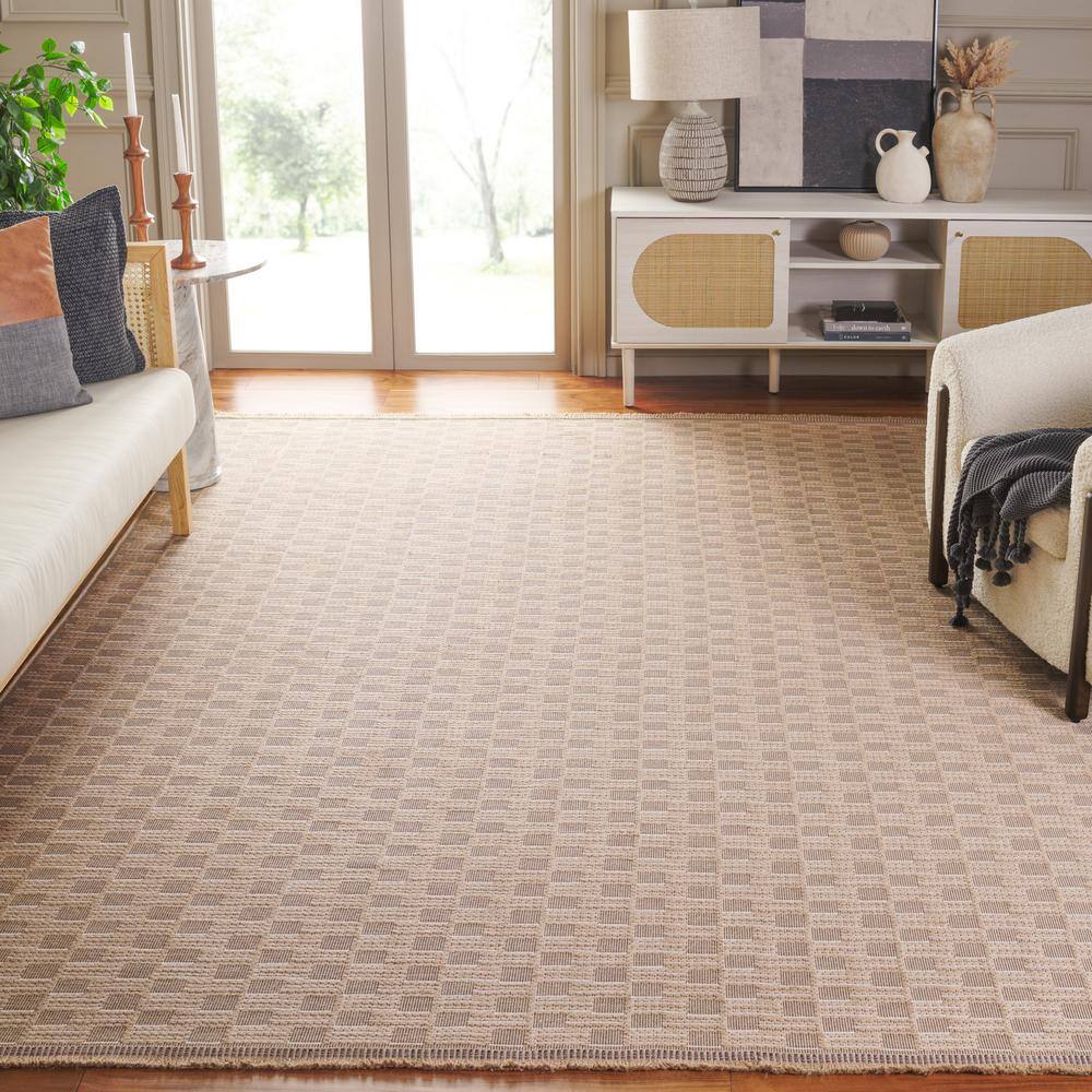 Ivory Hand-Knotted Wool Rectangular Rug, 63" x 90"