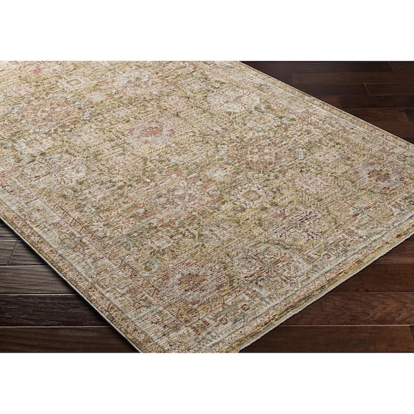 Naila Sage Traditional Border 7 X 10 Area Rug
