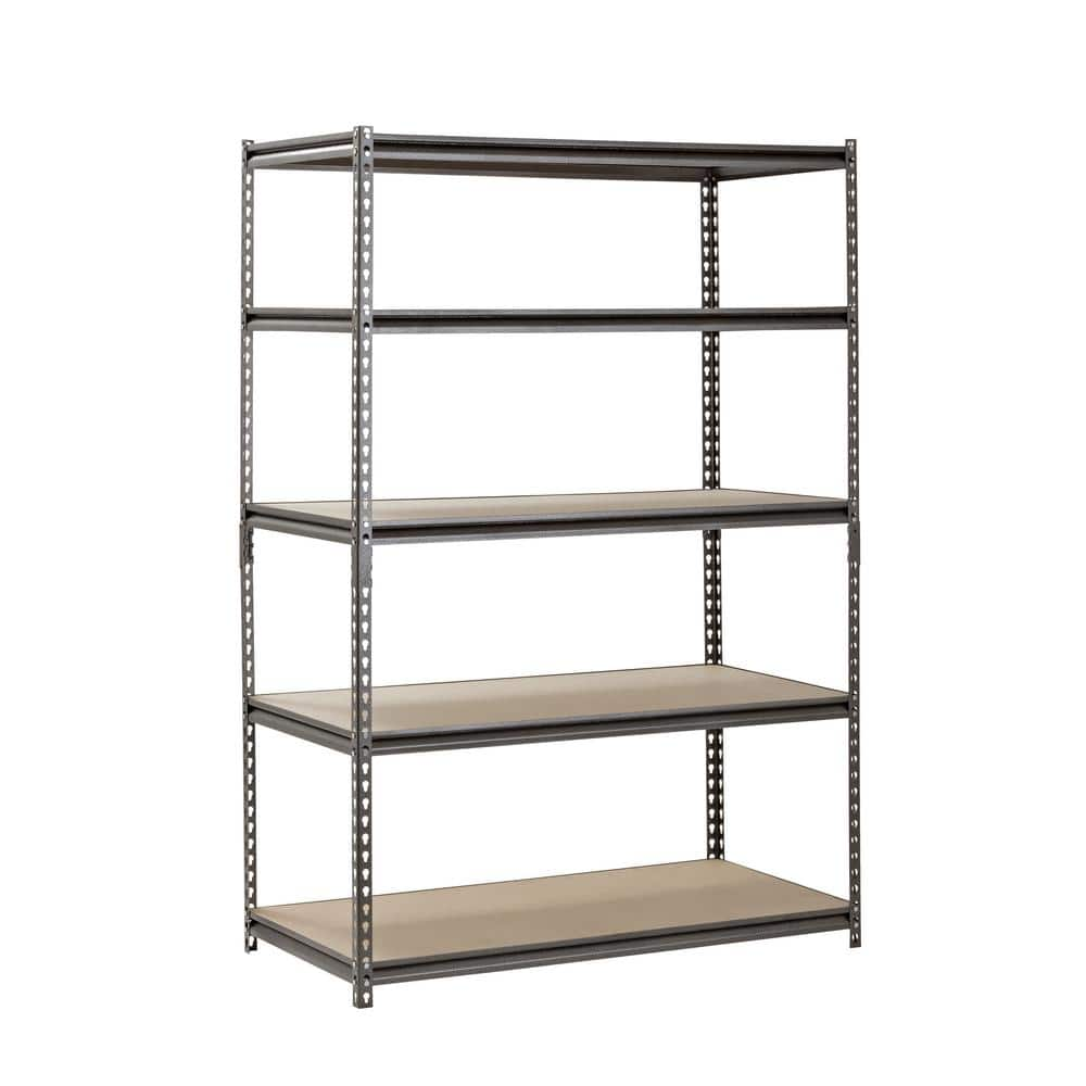 Muscle Rack 5-Tier Boltless Steel Garage Storage Shelving Unit in Silver  Vein (30 in. W x 60 in. H x 12 in. D) UR301260PB5P-SV - The Home Depot