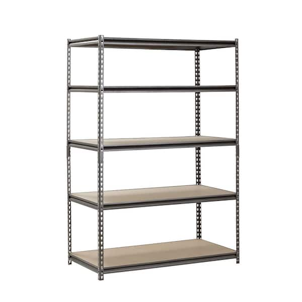 Muscle Rack 5-Shelf Steel Shelving Silver-Vein 18 D x 48 W x 72