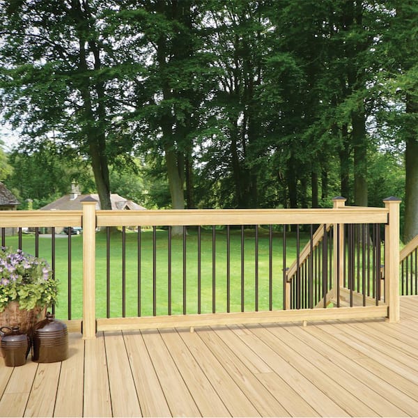 pressure treated deck railing