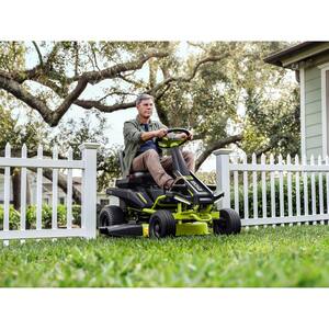 30 in. 48-Volt Brushless 50 Ah Battery Electric Rear Engine Riding Mower and Bagging Kit