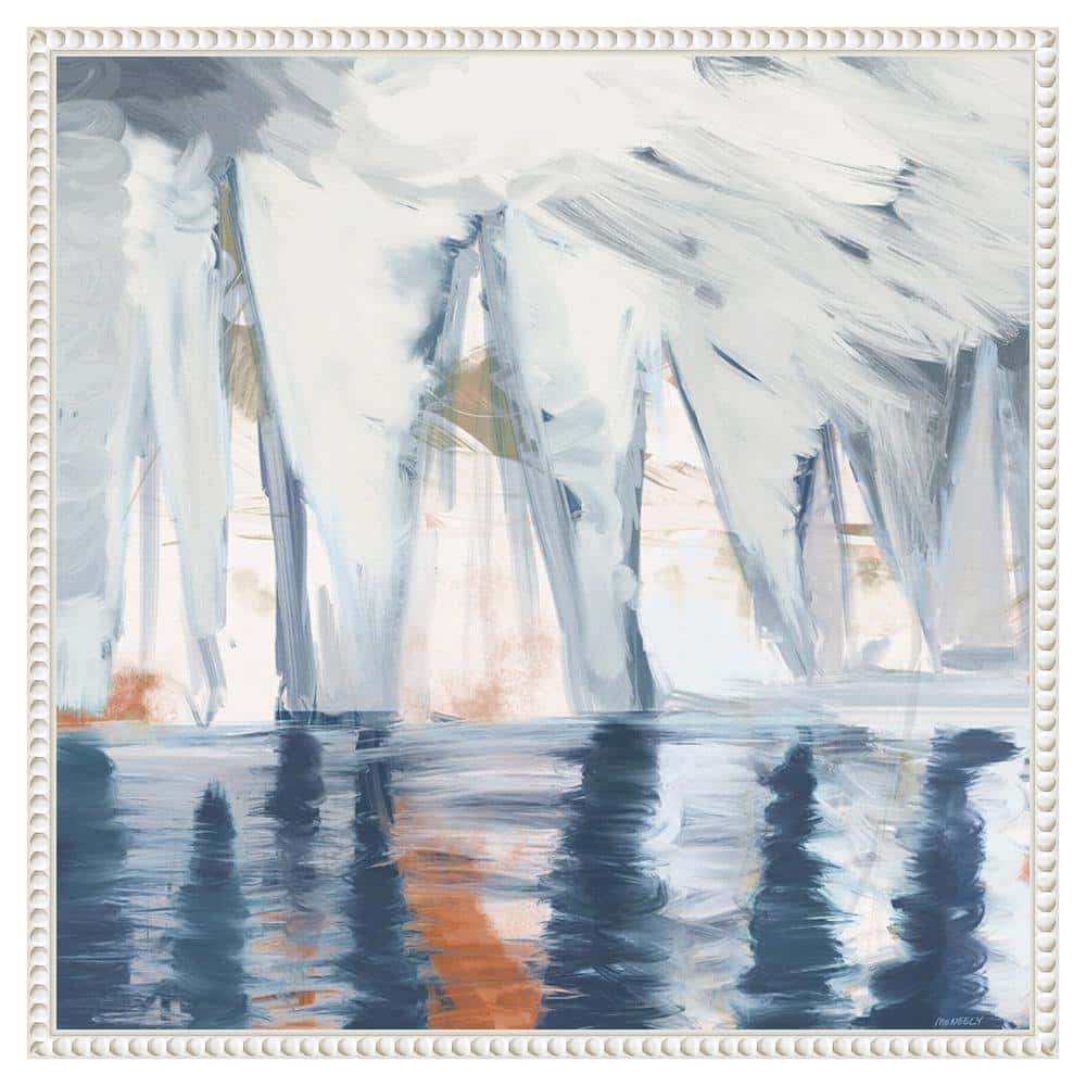 Beaded Framed Abstract Nautical Canvas Wall Art