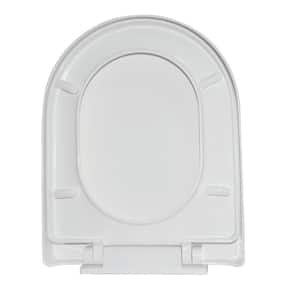 Elongated Easy-Release Soft-Close Closed Front Toilet Seat in White