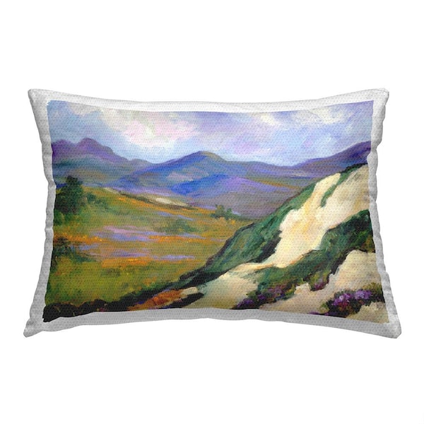 Stupell Industries Mountain Hills Landscape Multi-Color Rectangular Outdoor Throw Pillow