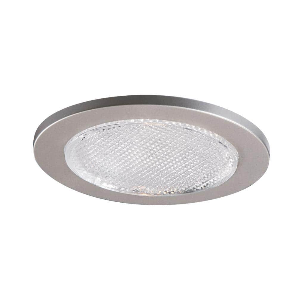 HALO 4 in. Satin Nickel Recessed Ceiling Light Lensed Shower Trim