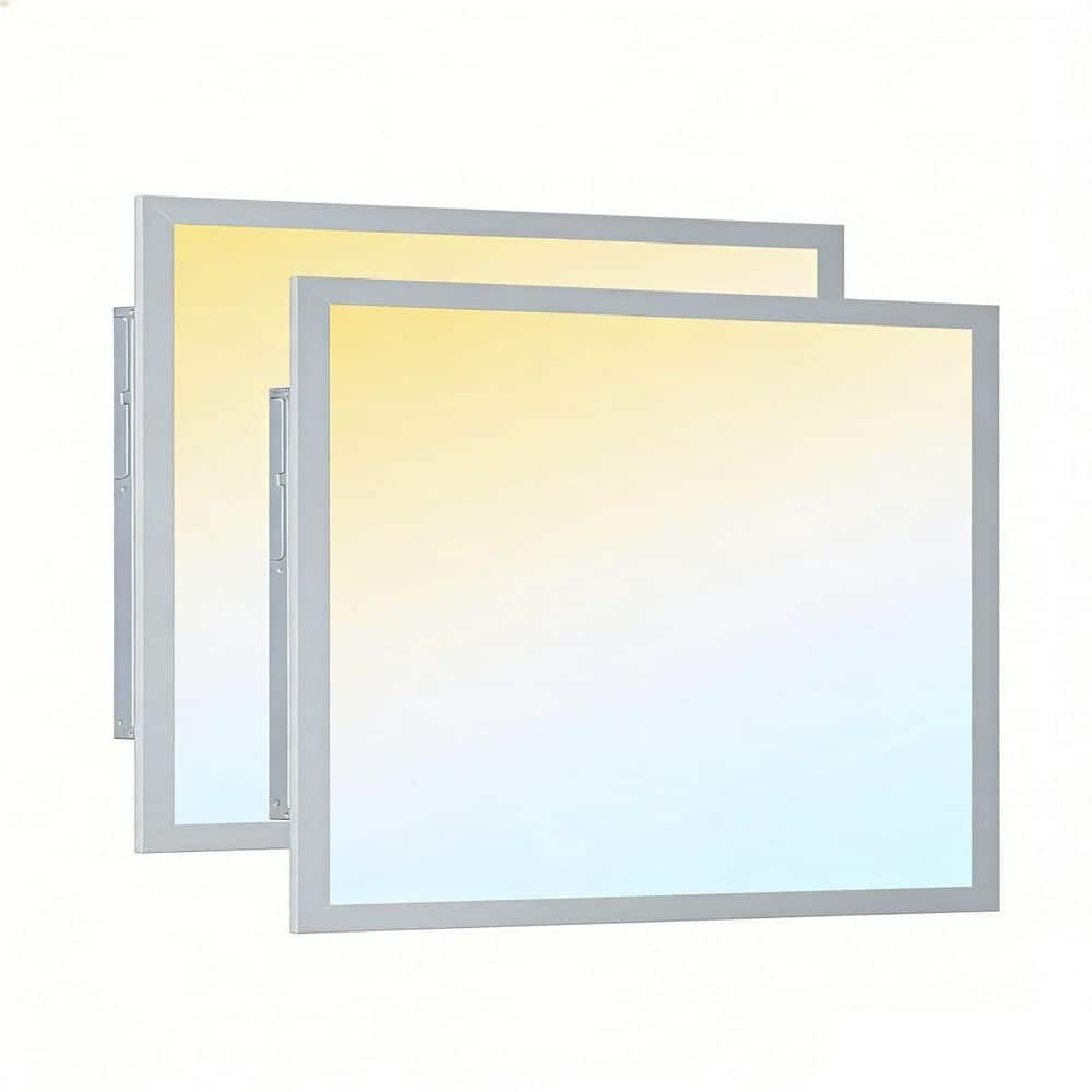 2-Pack 2 x 2 ft. White LED Flat Panel Lights, Drop Ceiling Lights Fixture, 20W/25W/30W/35W/40W, 3000K-6500K price history on PriceWatchPro