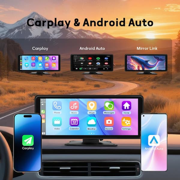 8.1 in HD Touch Car Stereo, with CarPlay, Android Auto, Touch Screen, Mirror Link, GPS Navigation, Dual Cameras